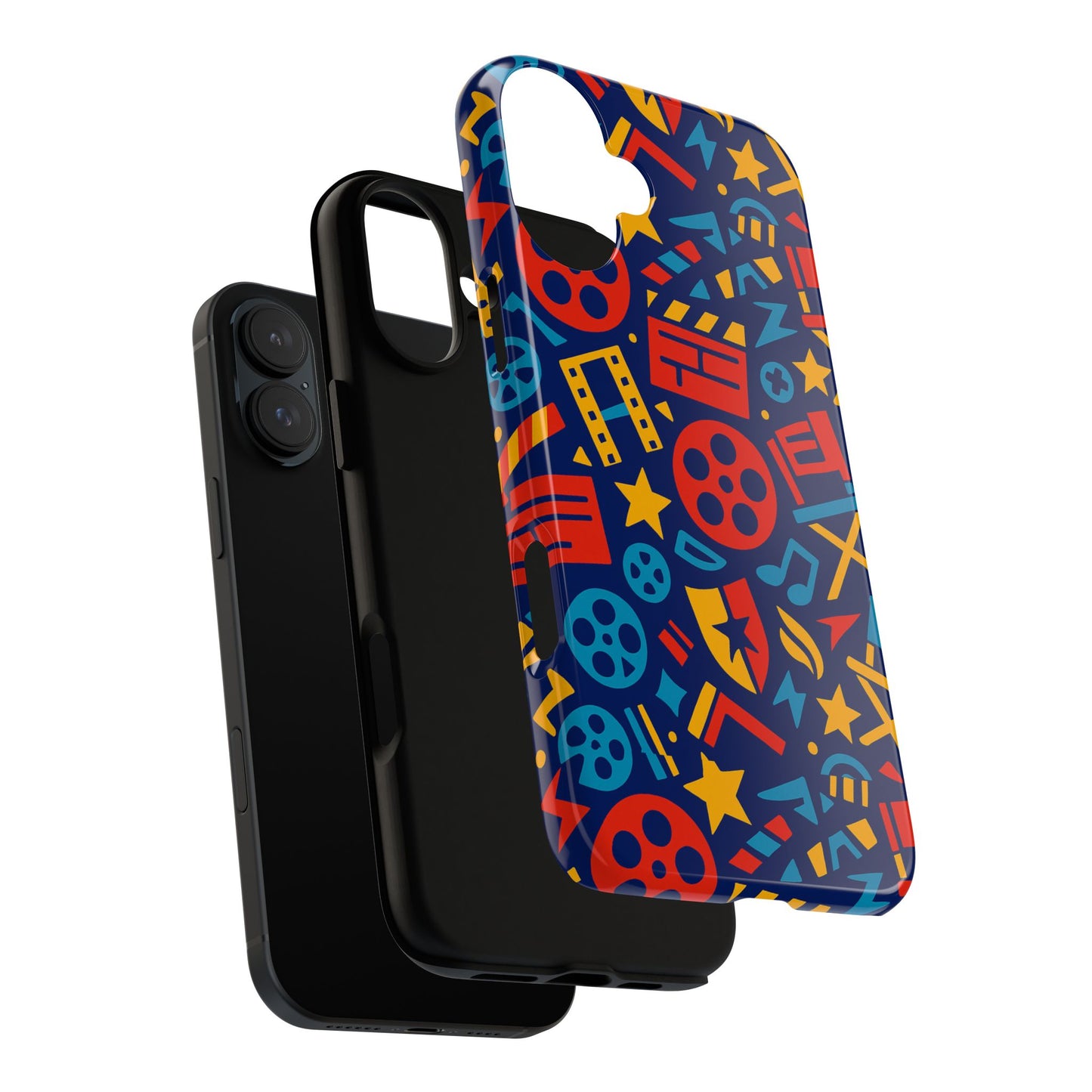 vibrant 3d movie icons protective phone case for kids and adults – stylish accessory – compatible with iphone 13, 14, 15 & 16 – all models including pro, pro max & plus