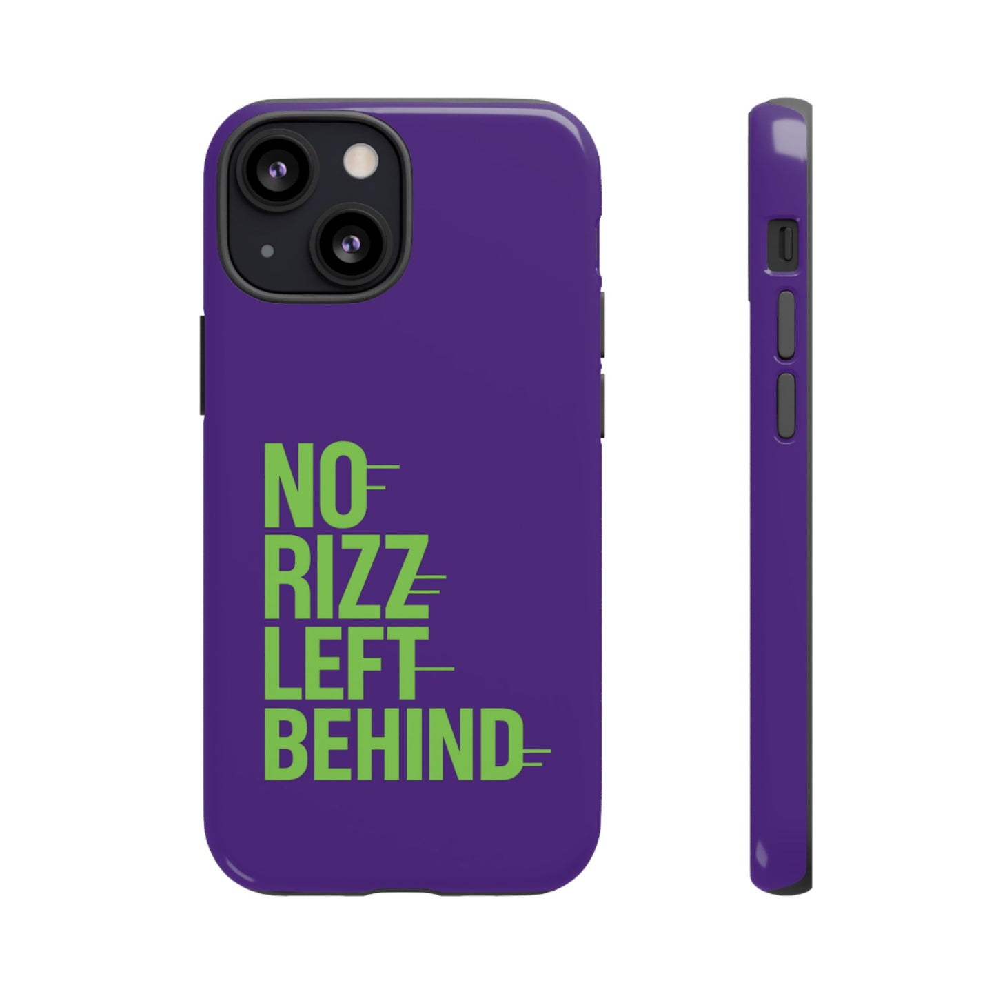 tough phone case - no rizz left behind - durable, stylish protection for active lifestyles - impact-resistant, dual layer, shock-absorbing tpu - perfect gift for tech lovers
