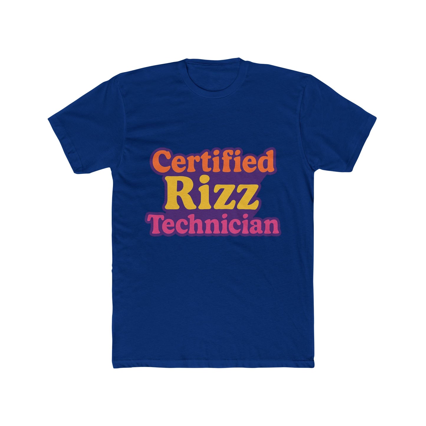 certified rizz technician unisex t-shirt - funny meme graphic tee for men & women - multicolor design