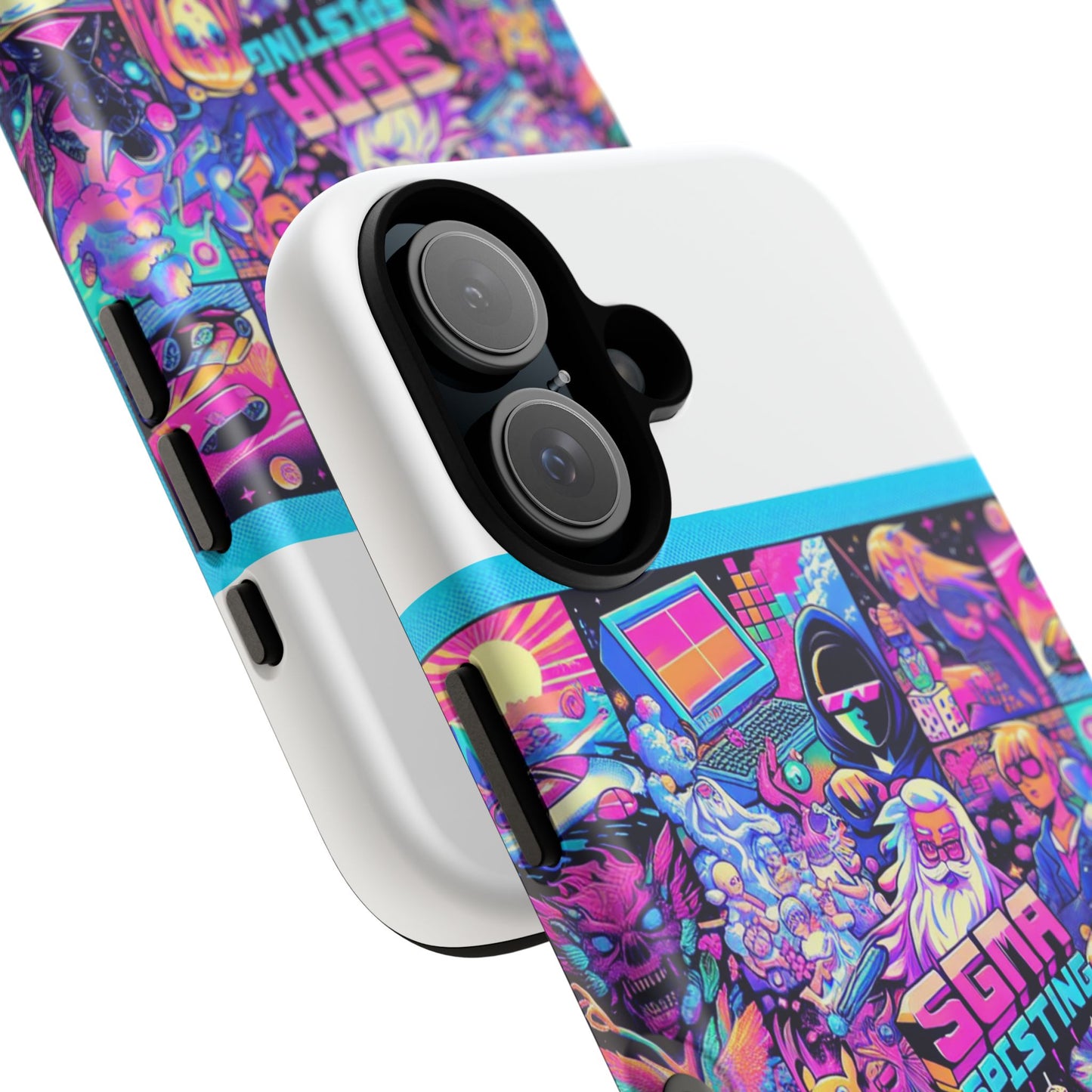 sigma sprinting vibrant protective phone case for smartphones, 3d wrap design with uv protection, durable shock absorbent material, ideal gift for anime and comic lovers