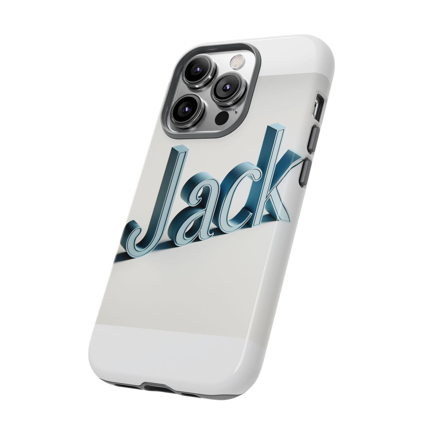 vibrant 3d text protective phone case in blue for unique self-expression – stylish protection compatible with iphone 13, 14, 15 & 16 – all models including pro, pro max & plus
