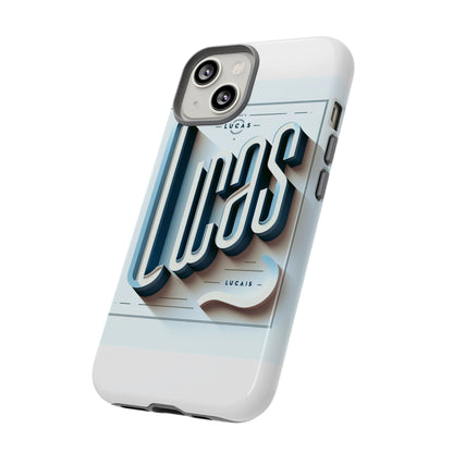 3D Wrap Protective Phone Case in Blue with Playful Typography Design – Stylish Protection Compatible with iPhone 13, 14, 15 & 16 – All Models Including Pro, Pro Max & Plus