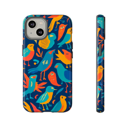 Vibrant Multicolour Bird Design Phone Case for Stylish Protection – Compatible with iPhone 13, 14, 15 & 16 – All Models Including Pro, Pro Max & Plus