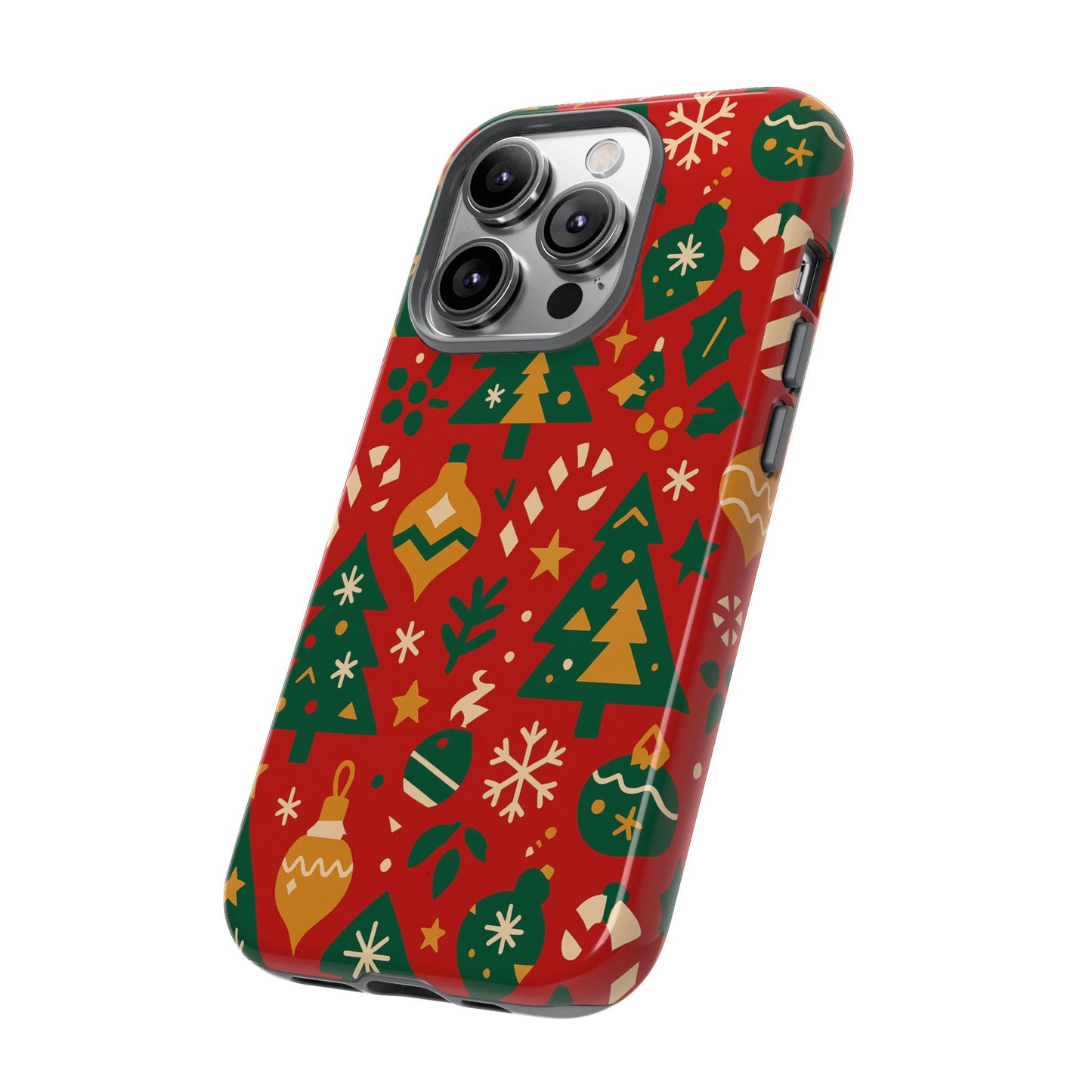multicolor 3d wrap protective phone case with festive holiday design – fun retro style for smartphone protection compatible with iphone 13, 14, 15 & 16 – all models including pro, pro max & plus