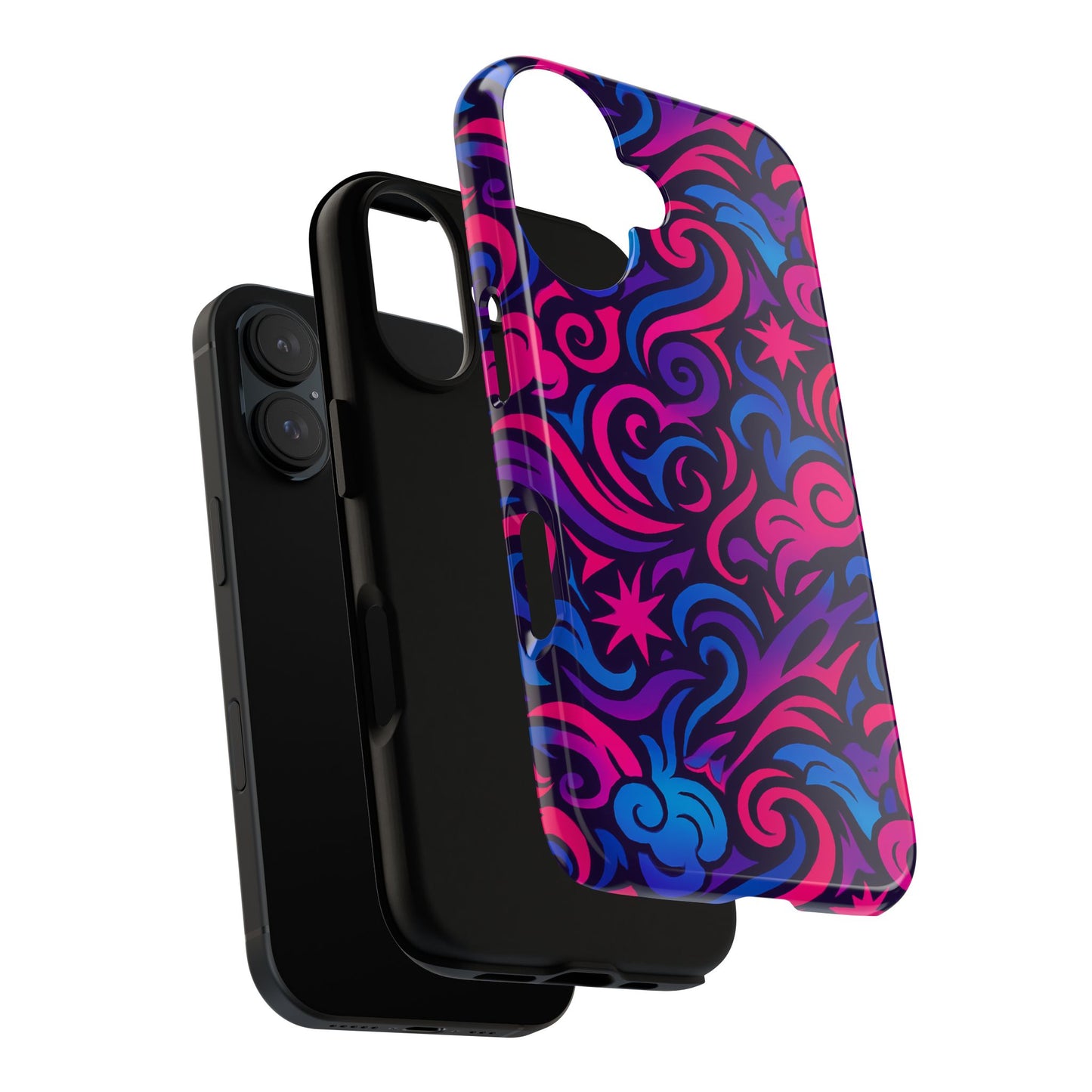 vibrant 3d abstract swirl phone case for creative individuals – stylish protection for smartphones compatible with iphone 13, 14, 15 & 16 – all models including pro, pro max & plus
