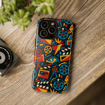 Vibrant Retro Movie-Inspired Protective Phone Case with 3D Design for Stylish Protection Compatible with iPhone 13, 14, 15 & 16 – All Models Including Pro, Pro Max & Plus