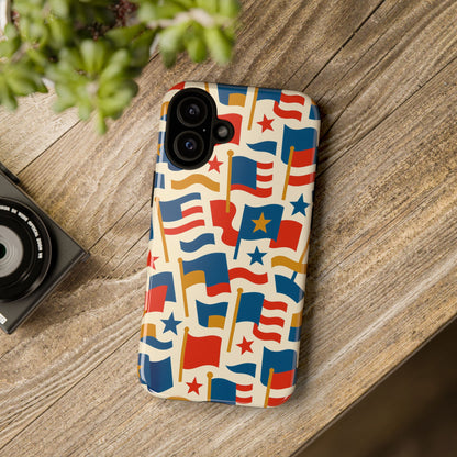 Multicolour Flag Print Protective Phone Case – Stylish Durable Design for Unique Self-Expression Compatible with iPhone 13, 14, 15 & 16 – all models including Pro, Pro Max & Plus