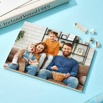 Wedding Gifts Personalized Building Brick Photo Block Square Shape Display for Friends, Family and Teachers