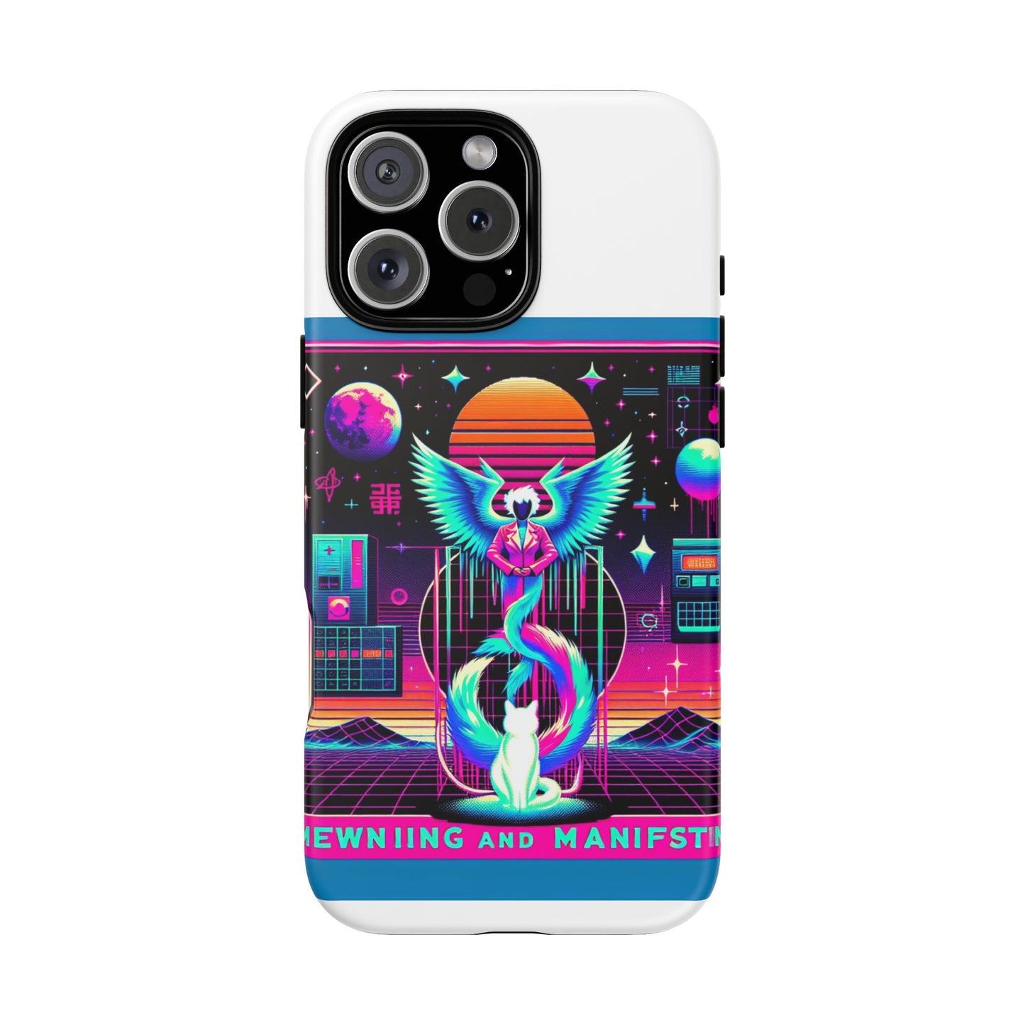 mewing and manifesting vibrant 3d protective phone case
