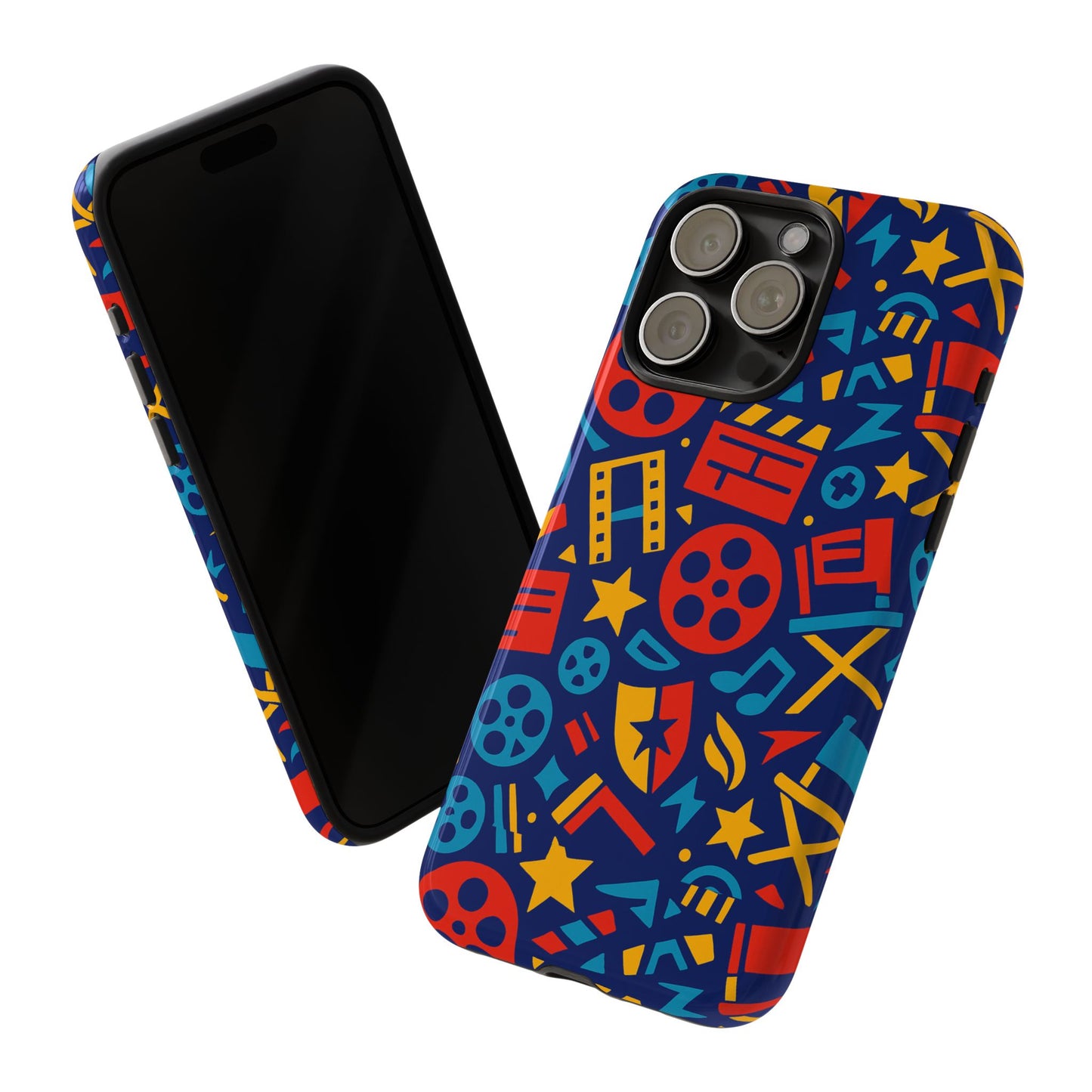 vibrant 3d movie icons protective phone case for kids and adults – stylish accessory – compatible with iphone 13, 14, 15 & 16 – all models including pro, pro max & plus