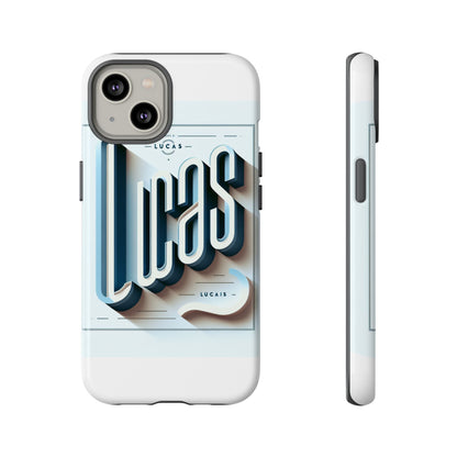 3D Wrap Protective Phone Case in Blue with Playful Typography Design – Stylish Protection Compatible with iPhone 13, 14, 15 & 16 – All Models Including Pro, Pro Max & Plus