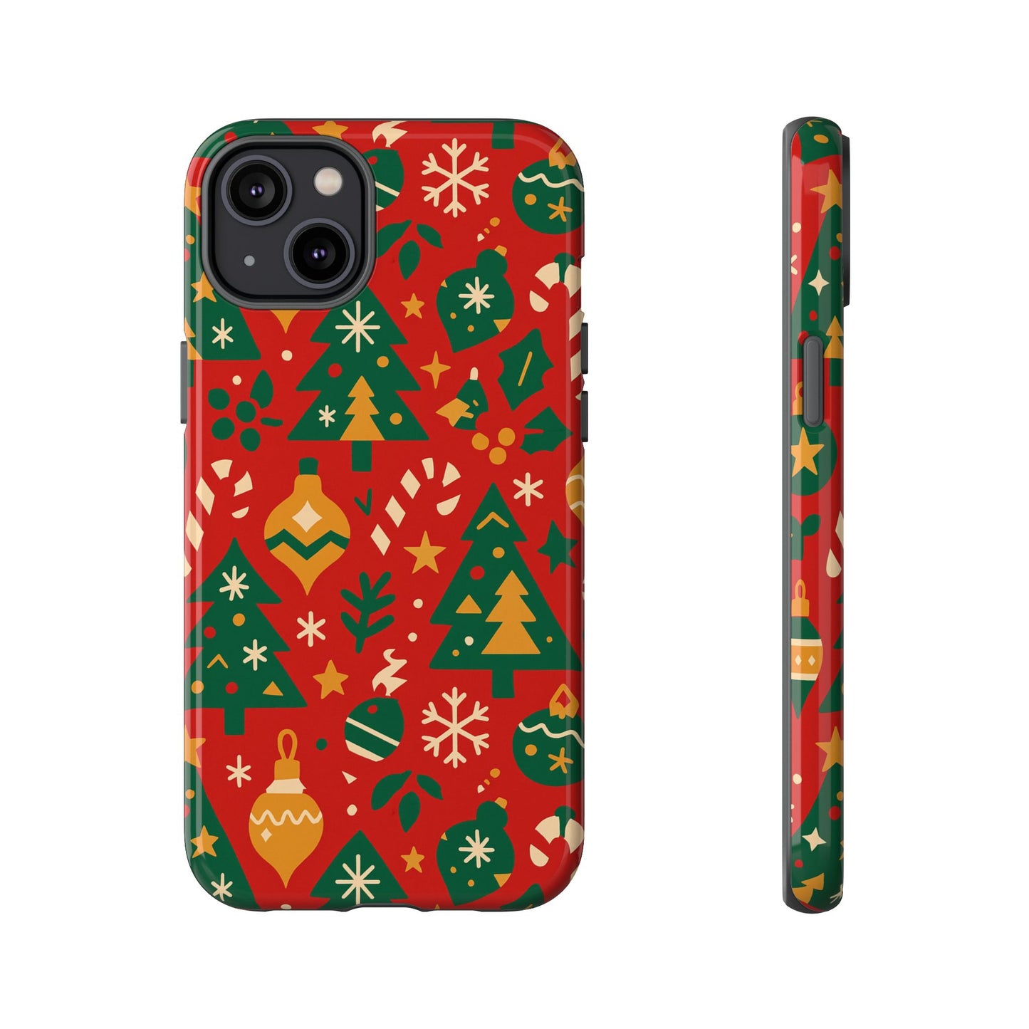 multicolor 3d wrap protective phone case with festive holiday design – fun retro style for smartphone protection compatible with iphone 13, 14, 15 & 16 – all models including pro, pro max & plus