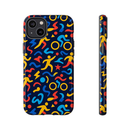 Vibrant Abstract 3D Wrap Protective Phone Case in Multicolour Design for Unisex Fashion Accessory Compatible with iPhone 13, 14, 15 & 16 – all models including Pro, Pro Max & Plus