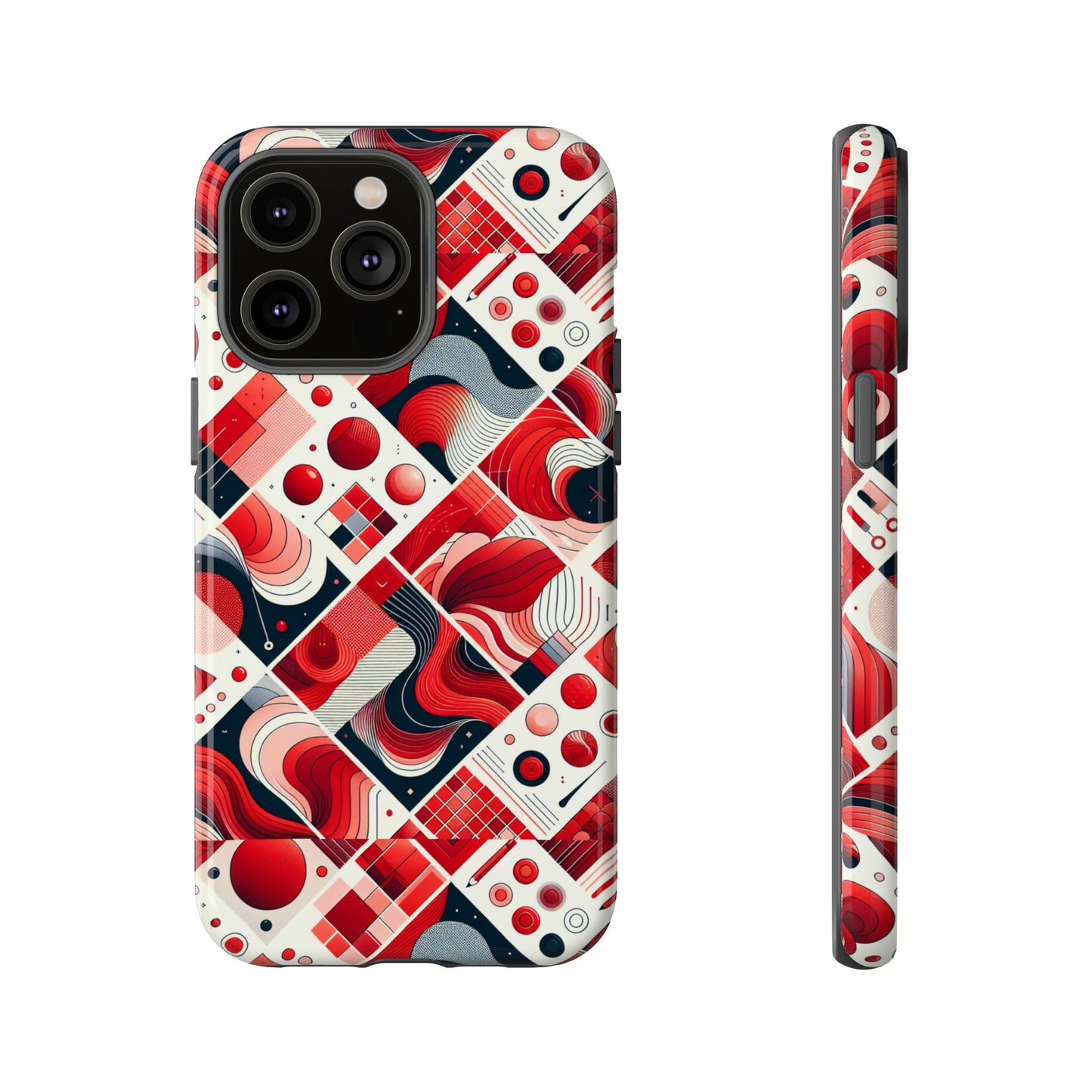 pattern image 7 vibrant 3d wrap phone case for anime and comic fans - bold geometric design for stylish protection compatible with iphone 13, 14, 15 & 16 – all models including pro, pro max & plus