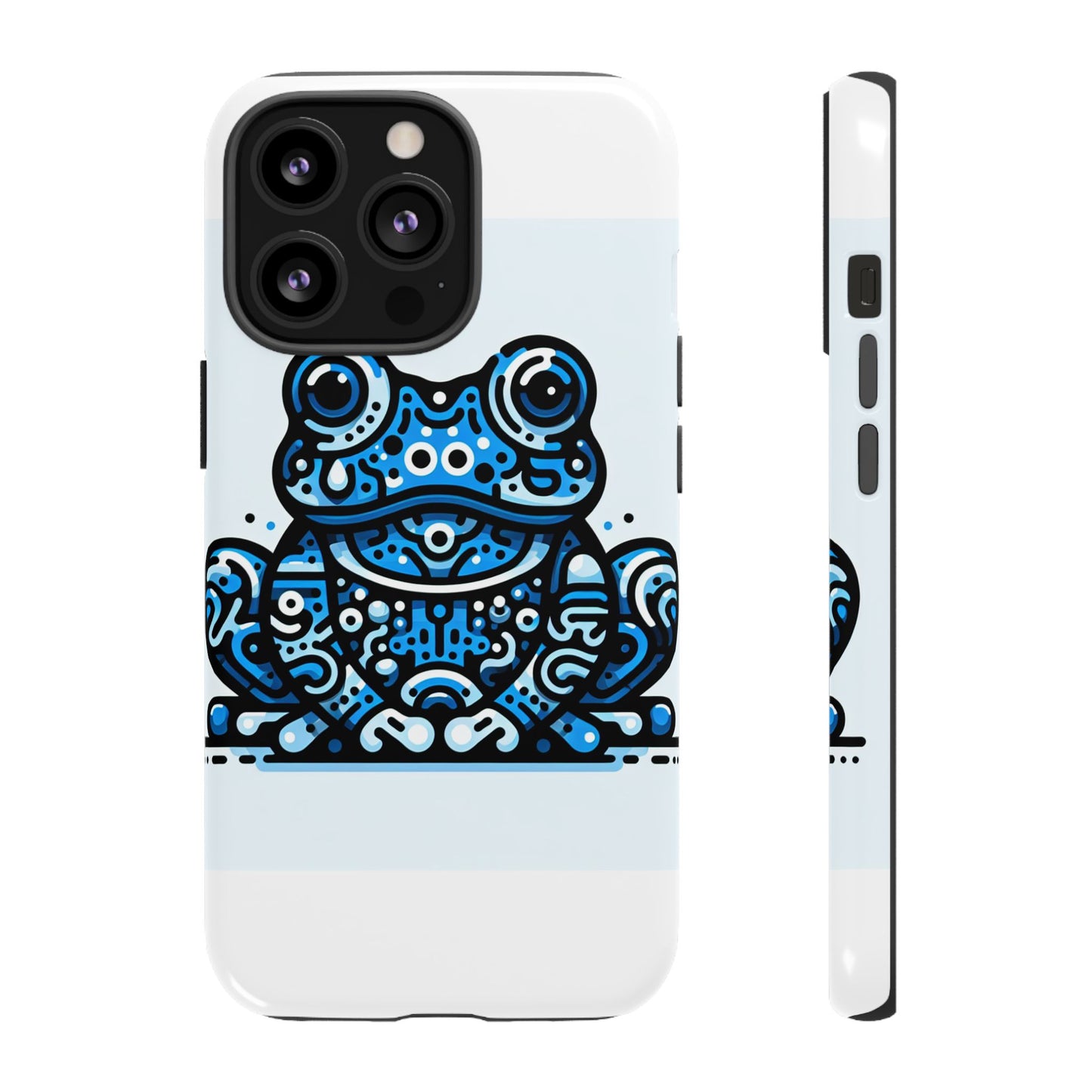 vibrant 3d blue animal print protective phone case for bold individuals – stylish protection compatible with iphone 13, 14, 15 & 16 – all models including pro, pro max & plus