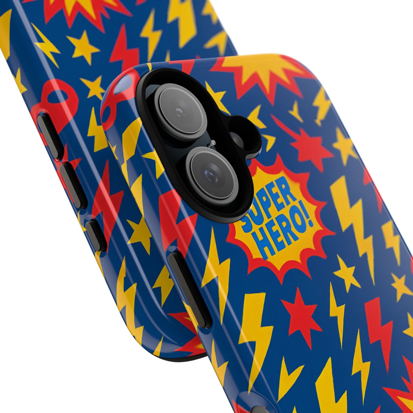 vibrant 3d superhero phone case – colourful retro design for kids and adults – stylish protection compatible with iphone 13, 14, 15 & 16 – all models including pro, pro max & plus
