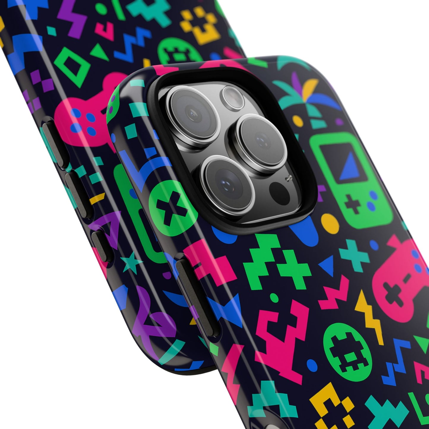 vibrant 3d gaming design protective phone case for creative expression and stylish protection, compatible with iphone 13, 14, 15 & 16 – all models including pro, pro max & plus