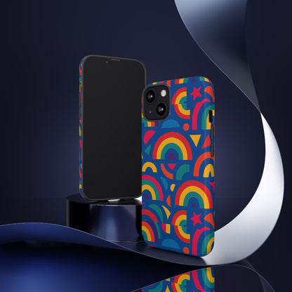 Vibrant 3D Geometric Phone Case in Multicolour Design for Stylish Protection Compatible with iPhone 13, 14, 15 & 16 – all models including Pro, Pro Max & Plus