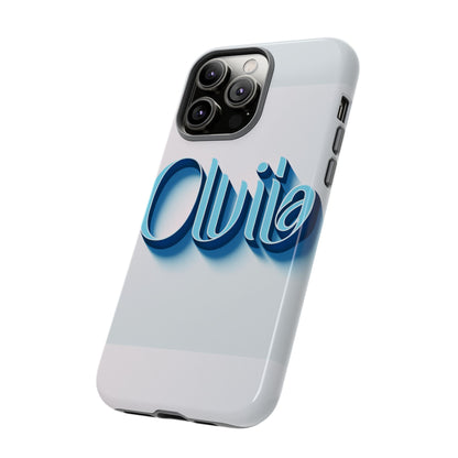 Olivia Blue Anime Comic Style 3D Wrap Shockproof Phone Case for Women and Girls Durable UV Protected Silicone Cover with Glossy or Matte Finish