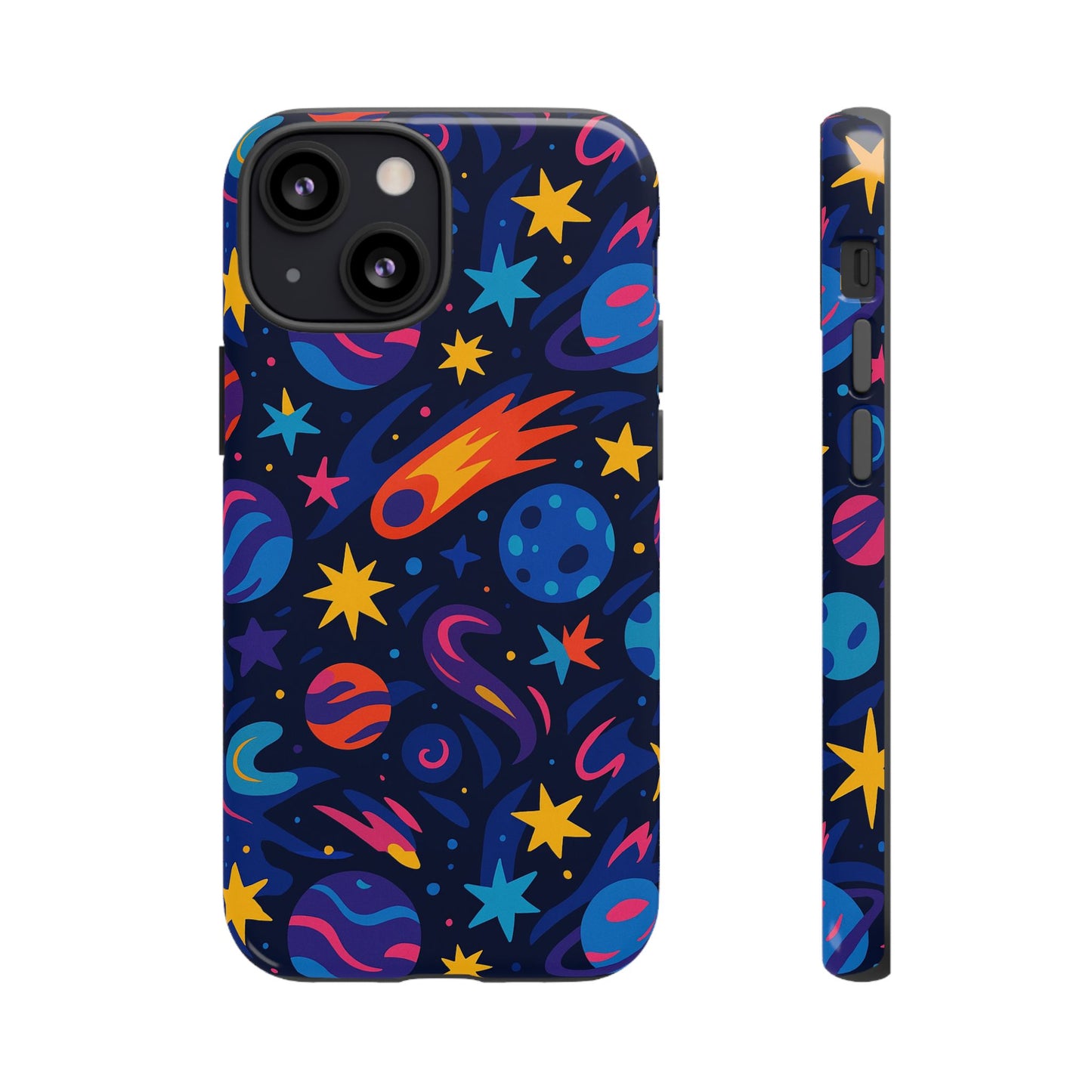 vibrant 3d space design protective phone case for stylish protection and self-expression compatible with iphone 13, 14, 15 & 16 – all models including pro, pro max & plus
