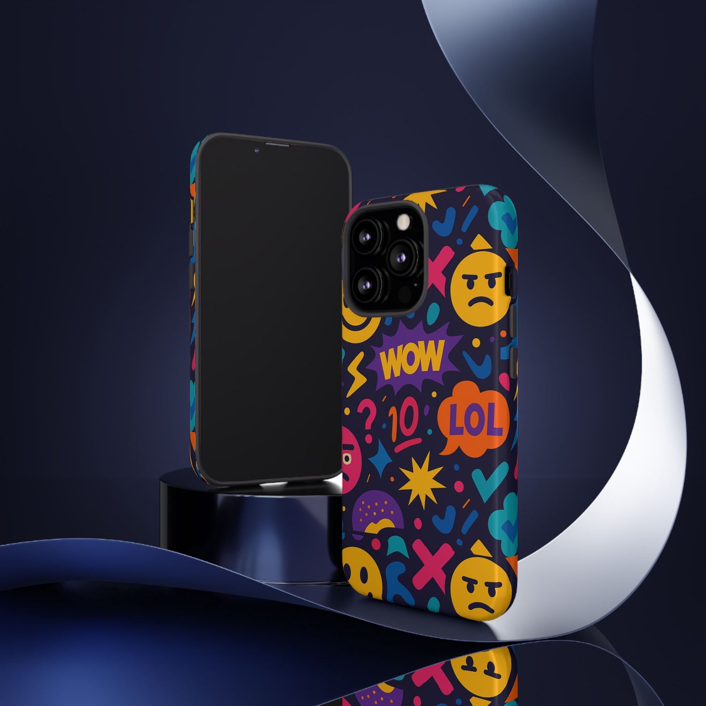 vibrant 3d emoji phone case with fun multicolour design for stylish protection compatible with iphone 13, 14, 15 & 16 – all models including pro, pro max & plus