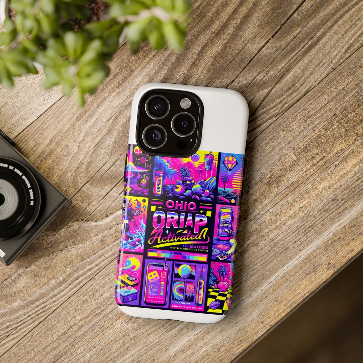 ohio drip activated protective phone case with 3d wrap design, uv protection, durable tpu silicone liner, ideal gift for tech enthusiasts and anime lovers