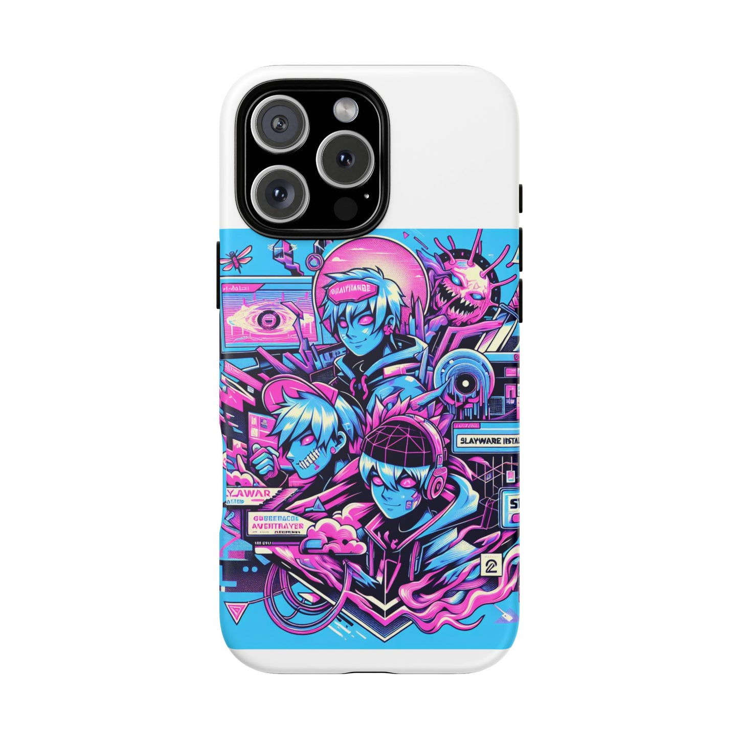 slayware installed protective phone case with 3d wrap design for anime and comic culture lovers