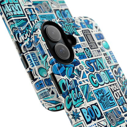 Blue Pattern Image 10 Phone Case for Men Women Shockproof Protective Cover with 3D Wrap Design and UV Protection