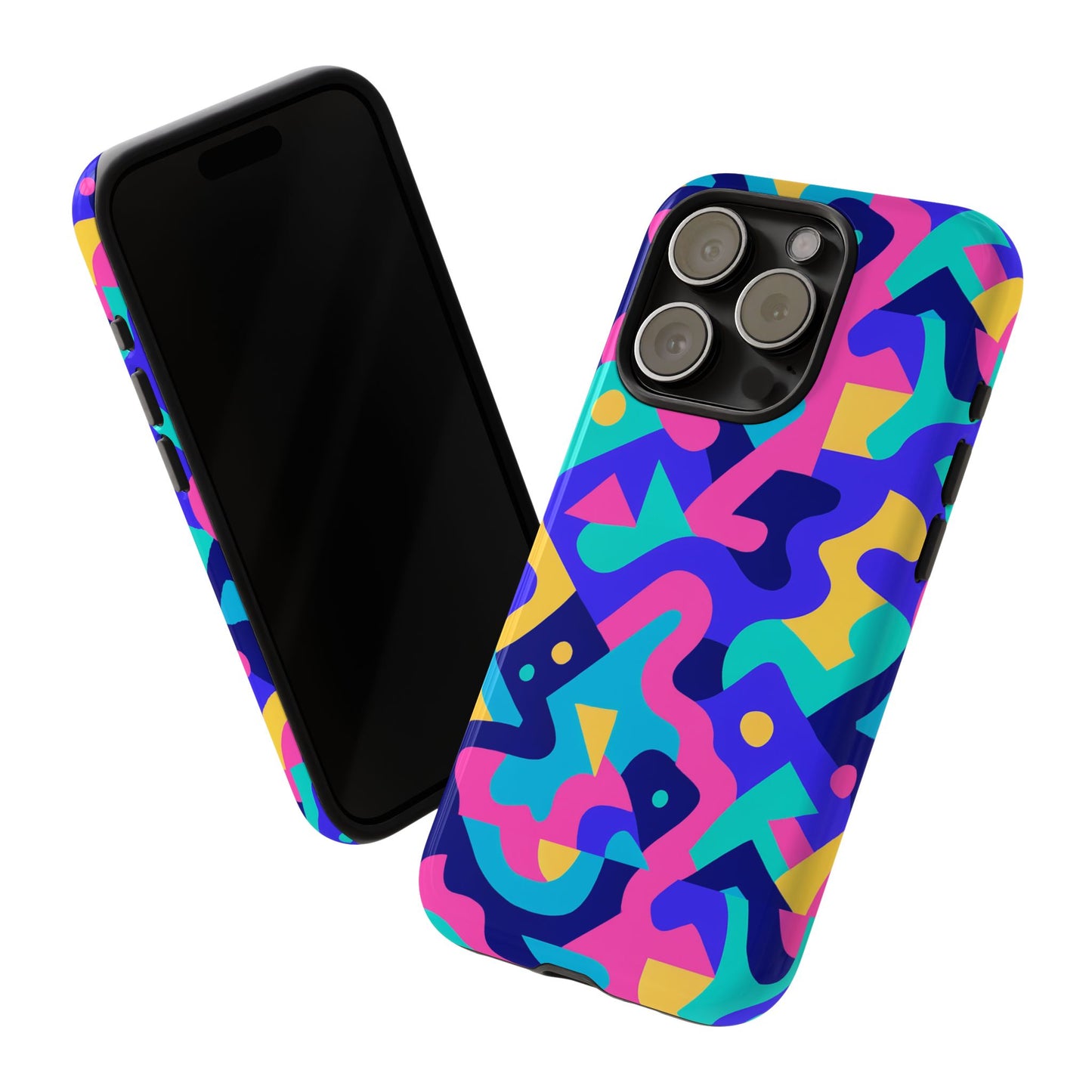 vibrant abstract pattern protective phone case stylish accessory for unique expression compatible with iphone 13, 14, 15 & 16 – all models including pro, pro max & plus