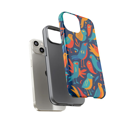 Vibrant Multicolour Bird Design Phone Case for Stylish Protection – Compatible with iPhone 13, 14, 15 & 16 – All Models Including Pro, Pro Max & Plus