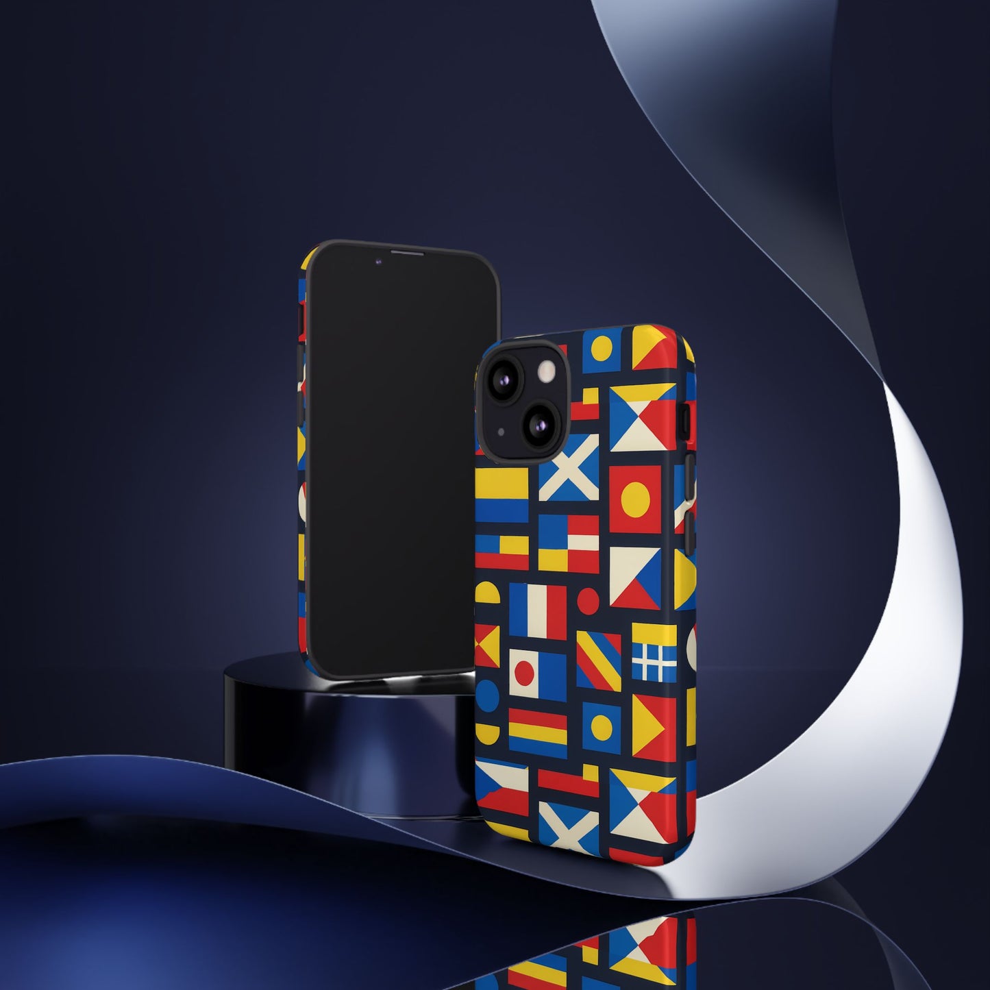 multicolour geometric protective phone case for smartphones, stylish protection and unique design, compatible with iphone 13, 14, 15 & 16 – all models including pro, pro max & plus