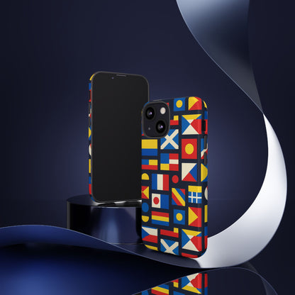 Multicolour Geometric Protective Phone Case for Smartphones, Stylish Protection and Unique Design, Compatible with iPhone 13, 14, 15 & 16 – all models including Pro, Pro Max & Plus