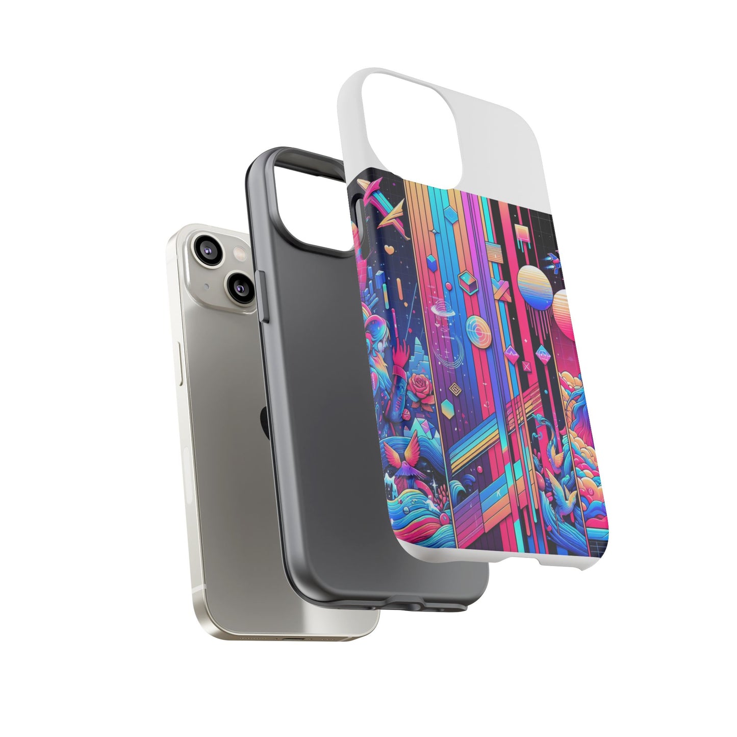sigma d and scripted protective phone case for smartphones - vibrant 3d wrap design, durable shock absorption, uv protected, ideal gift for anime and comic fans