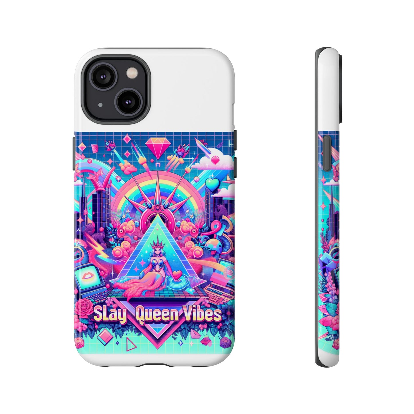 slay queen vibes 3d wrap protective phone case for women