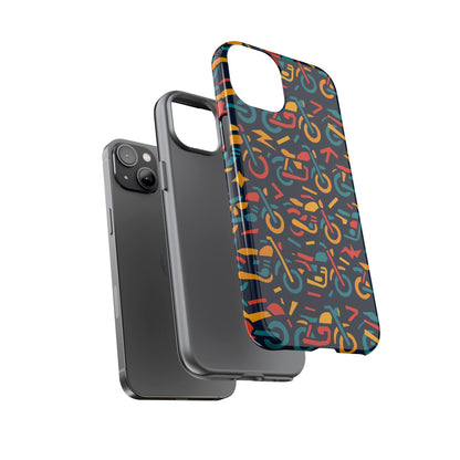 Vibrant Multicolour Motorcycle Design Protective Phone Case for Stylish Protection – Compatible with iPhone 13, 14, 15 & 16 – All Models Including Pro, Pro Max & Plus
