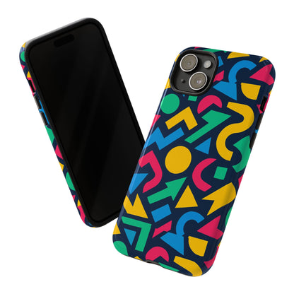 Vibrant 3D Geometric Print Phone Case for Men and Women – Stylish Protection with Multicolour Design, Compatible with iPhone 13, 14, 15 & 16 – All Models Including Pro, Pro Max & Plus