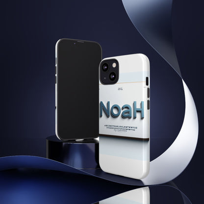 Stylish 3D Text Phone Case with Modern Design in Blue – Trendy Protection for Individuals – Compatible with iPhone 13, 14, 15 & 16 – All Models Including Pro, Pro Max & Plus