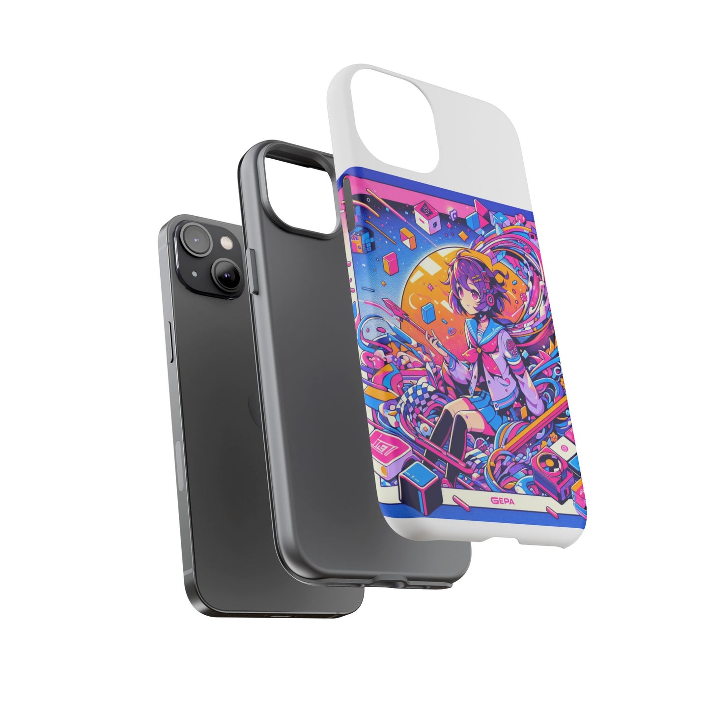 skibidi system update 3d wrap protective phone case for anime and comic fans, durable shock absorption, uv protected, glossy or matte finish