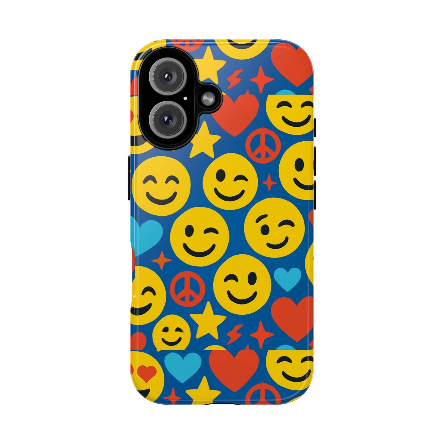 vibrant 3d emoji protective phone case for kids and adults – fun multicolour design for stylish protection compatible with iphone 13, 14, 15 & 16 – all models including pro, pro max & plus
