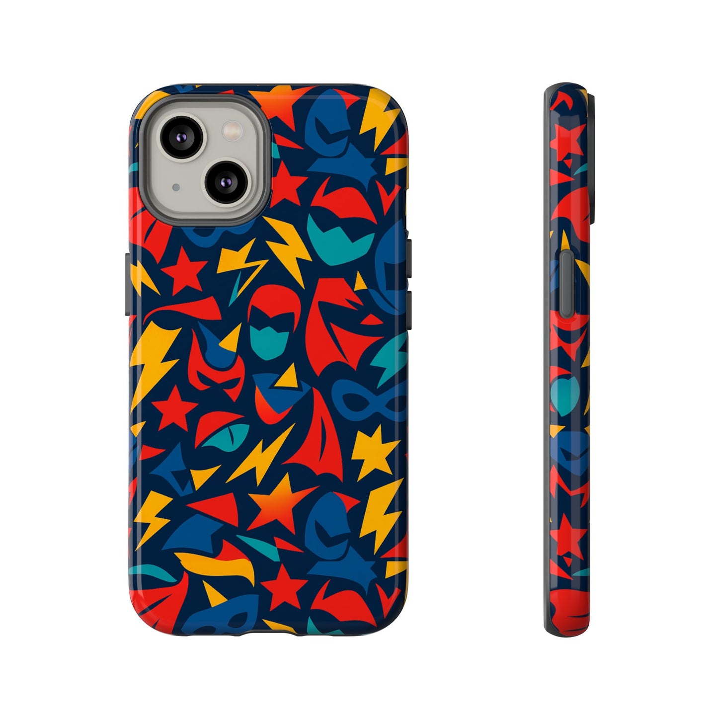 vibrant superhero protective phone case with 3d wrap design – stylish unisex protection for smartphones compatible with iphone 13, 14, 15 & 16 – all models including pro, pro max & plus