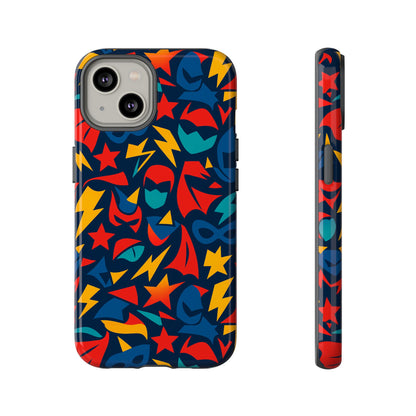 Vibrant Superhero Protective Phone Case with 3D Wrap Design – Stylish Unisex Protection for Smartphones Compatible with iPhone 13, 14, 15 & 16 – All Models Including Pro, Pro Max & Plus