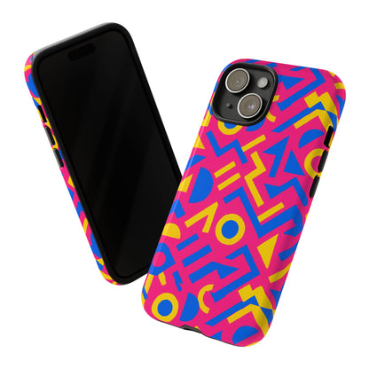 Vibrant Geometric 3D Wrap Protective Phone Case with Multicolour Design for Unique Style Compatible with iPhone 13, 14, 15 & 16 – all models including Pro, Pro Max & Plus
