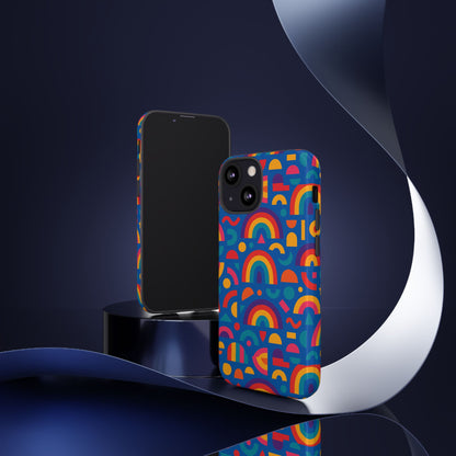 Rainbow 3D Wrap Protective Phone Case Stylish Accessory for Adults and Teens Compatible with iPhone 13, 14, 15 & 16 – All Models Including Pro, Pro Max & Plus