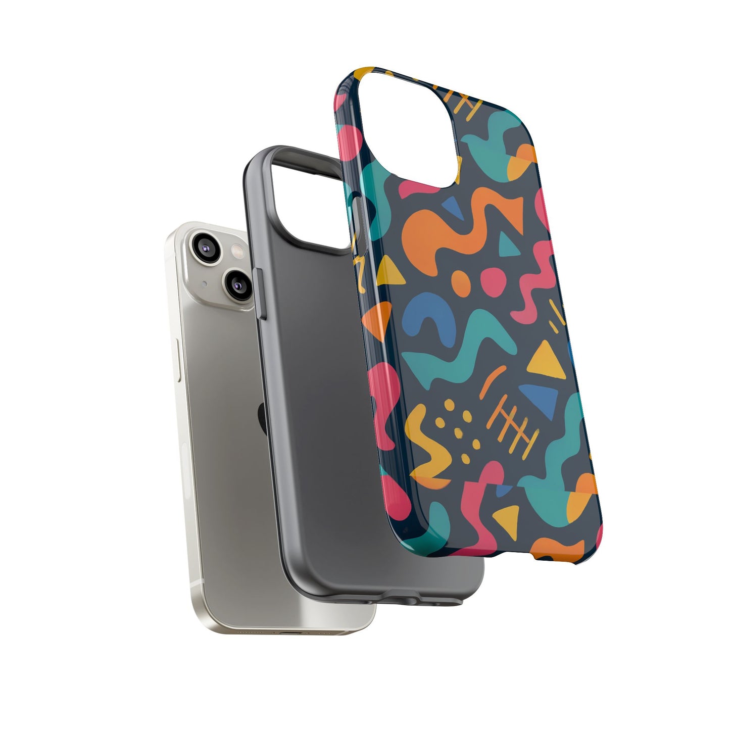 vibrant abstract protective phone case with bold 3d design for unique expression and stylish protection compatible with iphone 13, 14, 15 & 16 – all models including pro, pro max & plus