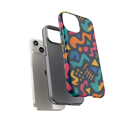 Vibrant Abstract Protective Phone Case with Bold 3D Design for Unique Expression and Stylish Protection Compatible with iPhone 13, 14, 15 & 16 – all models including Pro, Pro Max & Plus