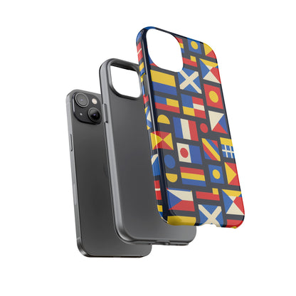 Multicolour Geometric Protective Phone Case for Smartphones, Stylish Protection and Unique Design, Compatible with iPhone 13, 14, 15 & 16 – all models including Pro, Pro Max & Plus
