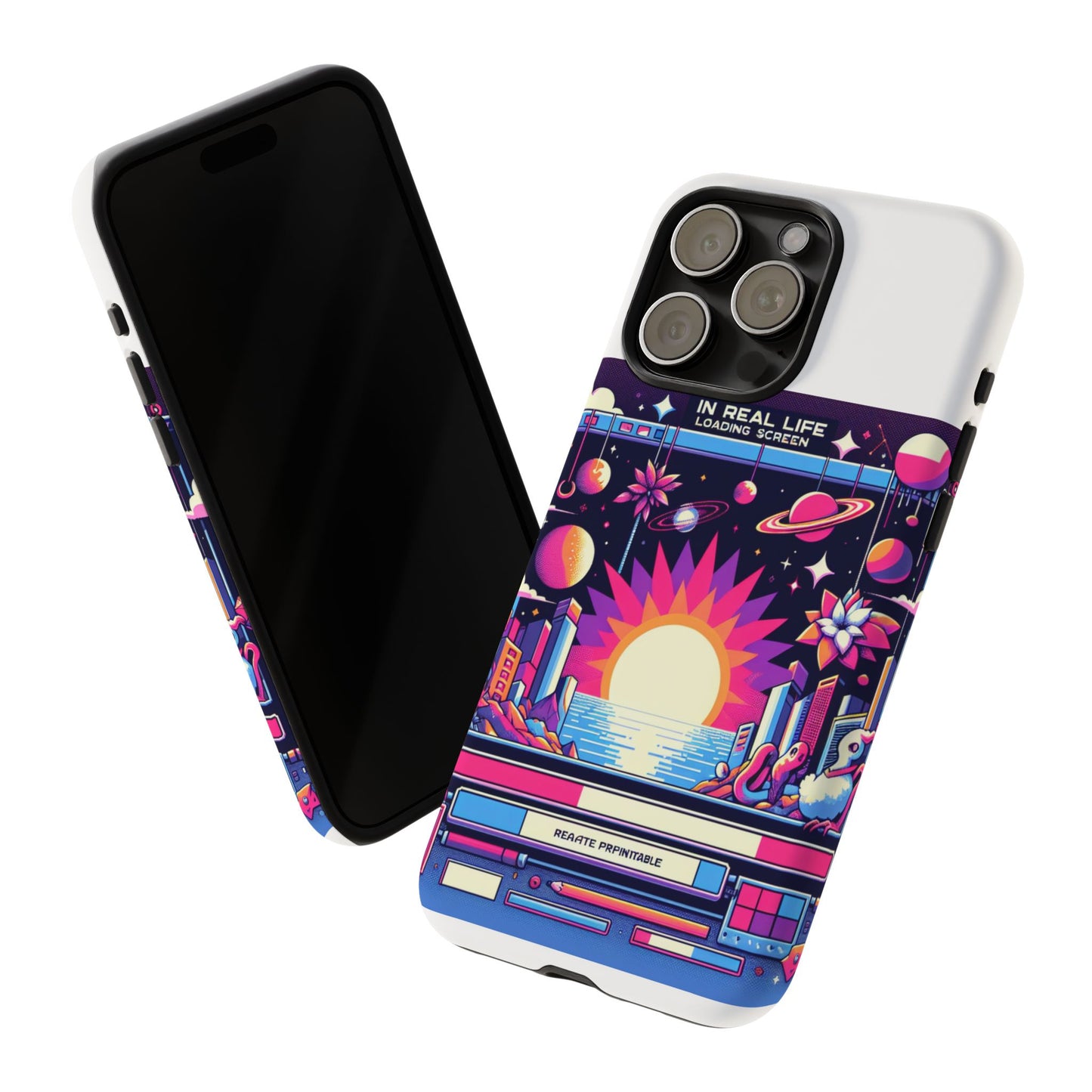 irl loading screen 3d wrap protective phone case for anime fans