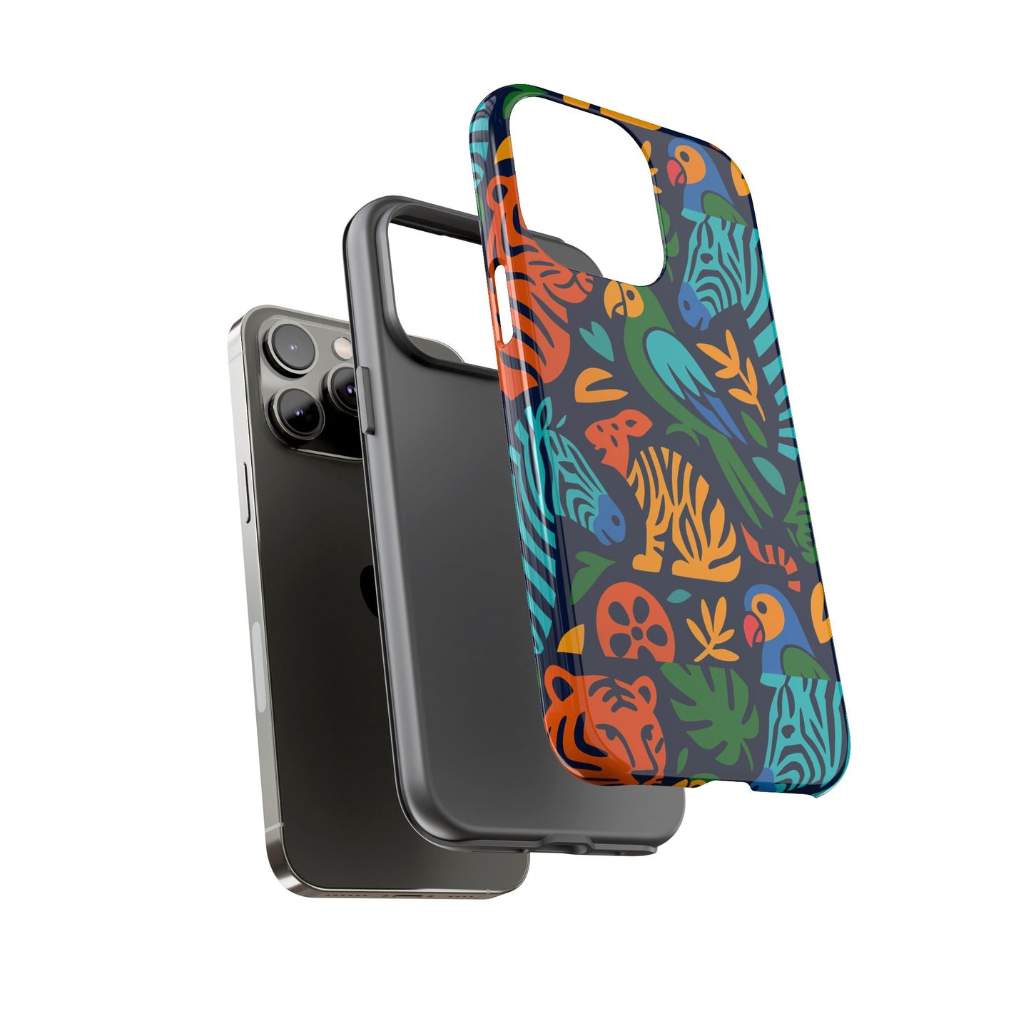 vibrant 3d animal print phone case for stylish protection – unique accessory for men and women compatible with iphone 13, 14, 15 & 16 – all models including pro, pro max & plus
