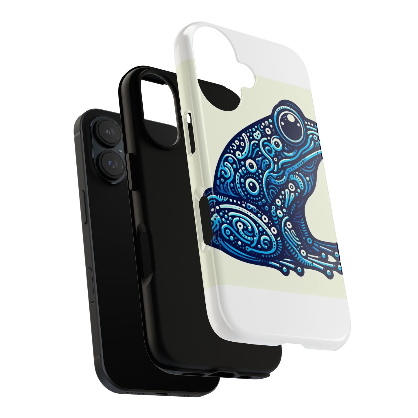 vibrant 3d blue frog design protective phone case for trendsetters – stylish protection compatible with iphone 13, 14, 15 & 16 – all models including pro, pro max & plus