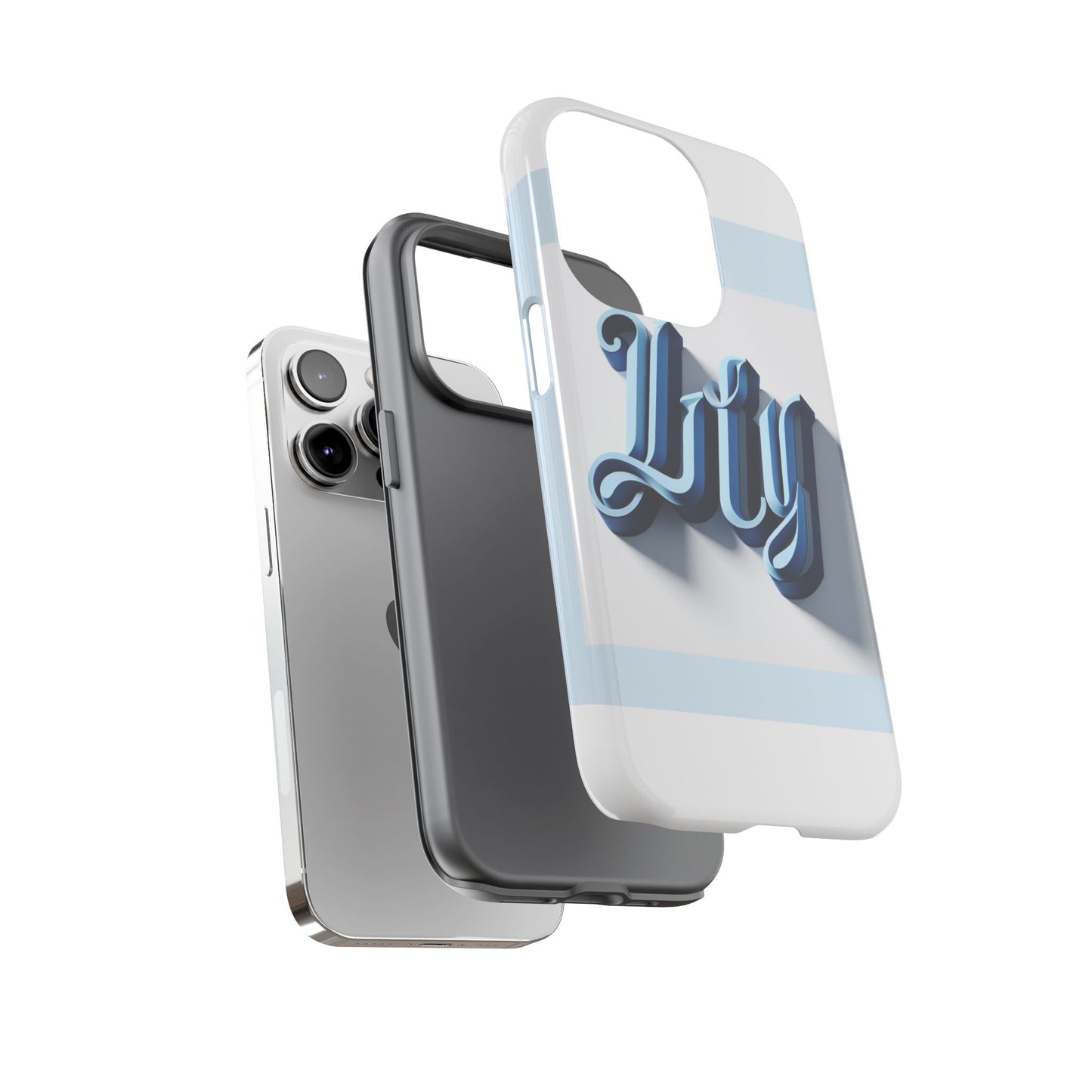 vibrant 3d blue alphabet protective phone case stylish accessory for creative individuals compatible with iphone 13, 14, 15 & 16 – all models including pro, pro max & plus